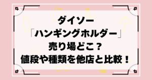 ダイソーのハンギングホルダー売り場