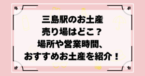 三島駅のお土産売り場